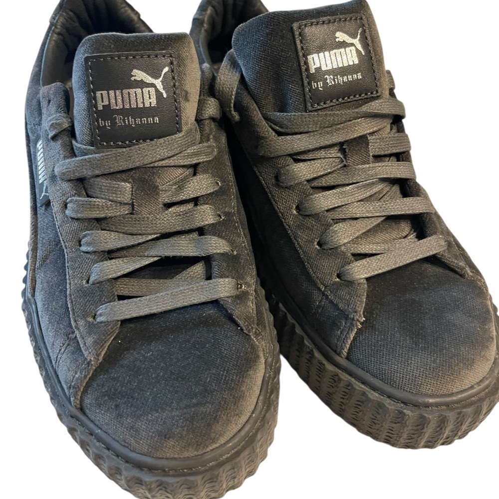 Fenty by Rihanna Gray Velvet Puma Creepers